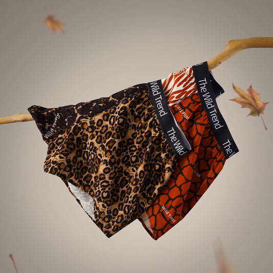 Leopard Print Home Casual Four-corner Woven Loose Boys Shorts