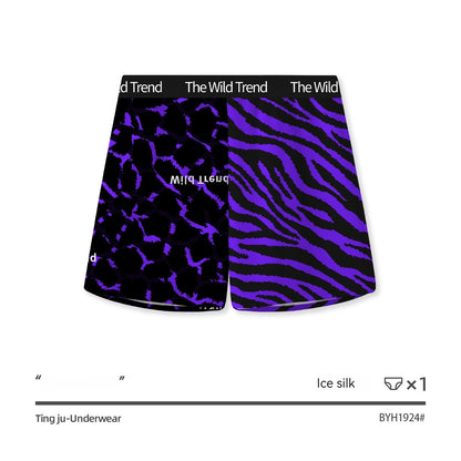 Leopard Print Home Casual Four-corner Woven Loose Boys Shorts