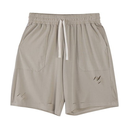Five-point Shorts Sports Casual Men's Ripped Breathable