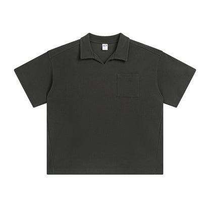 American Casual Simple Lapel Short Sleeve