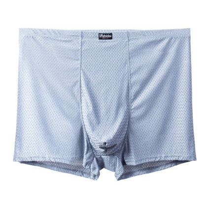 Mesh Ice Silk Underwear Men's Plus Size Boxer